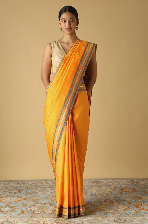 Yellow Pure Silk Kanjivaram Saree