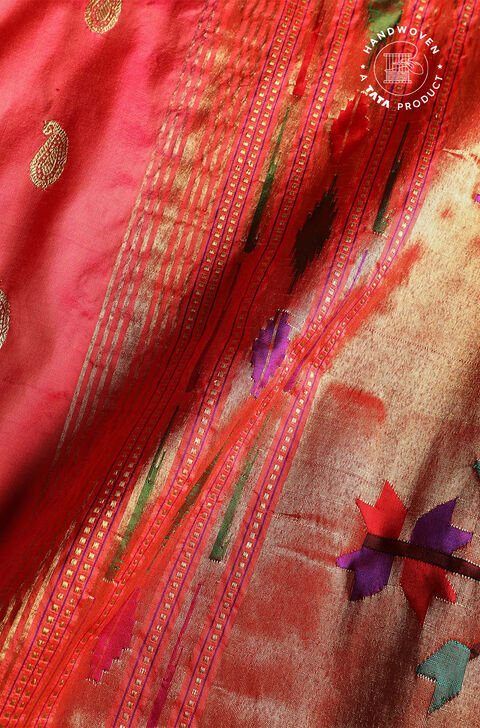 Pink Pure Silk Paithani Saree