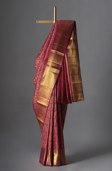 Red Pure Silk Kanjivaram Saree