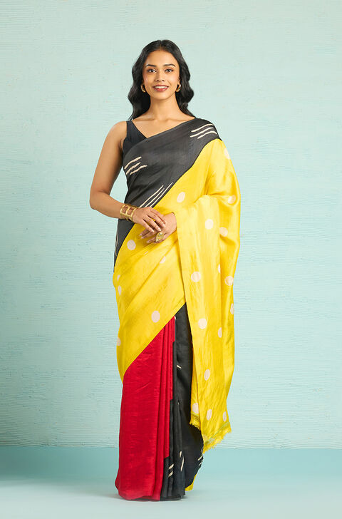 Multicoloured Chattisgarh Pure Silk Hand Painted Saree