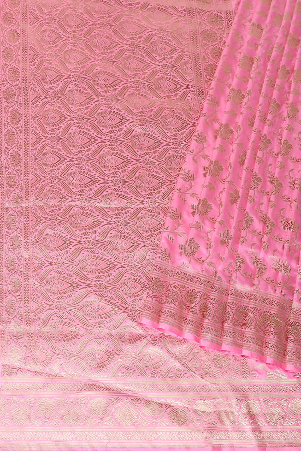 Light Pink Pure Silk Banarasi Saree